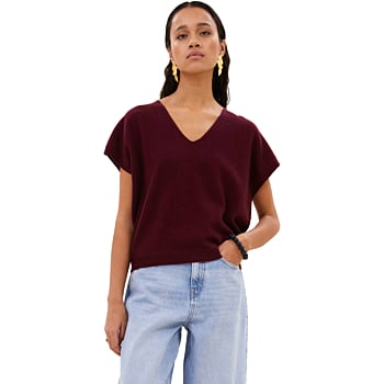 sil v-neck pullover