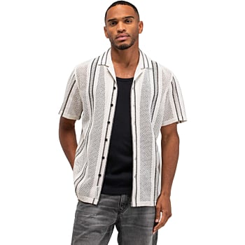 Alex Knitted Shirt SS Titan  white