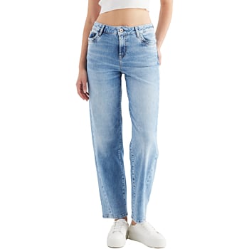 cropped balloon jeans Light Blue