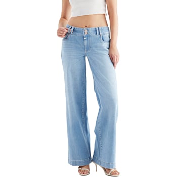 wide straight jeans Light Blue