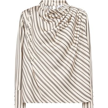 HellyCC Button Stripe Blouse Off-White