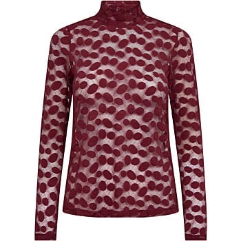 PenolaCC Turtleneck Bl;ouse Wine Red