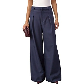 LunaCC Pleat Pant Navy