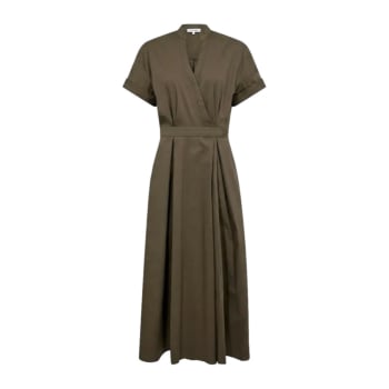 ElaraCC ss wrap dress olive