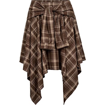 Dagny CC check tie skirt