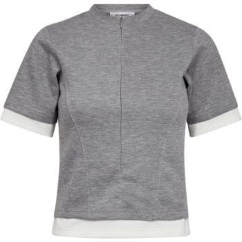 LanceCC Zipper Tee Grey Melange