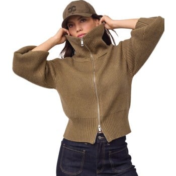 RowCC Zip Knit Cardigan Army