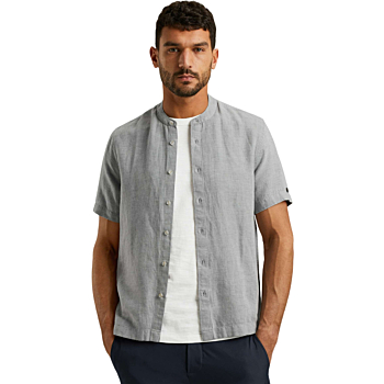 Short Sleeve Shirt Co Li YD Twill Granite Gray