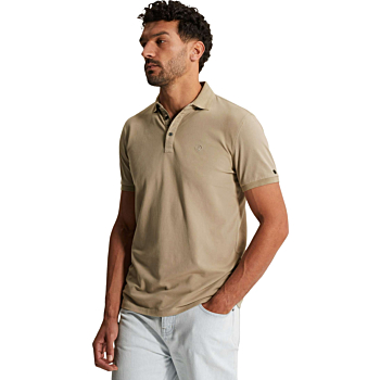 Short sleeve polo slim fit fine pi Aluminum