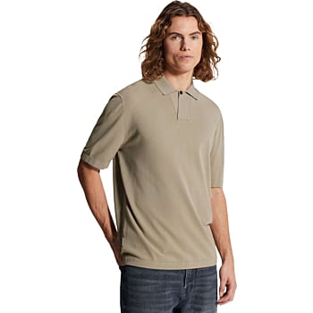 Short sleeve polo regular fit visc Aluminum