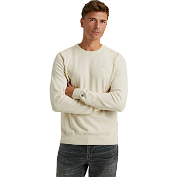Crewneck cotton stretch Vaporous Gray
