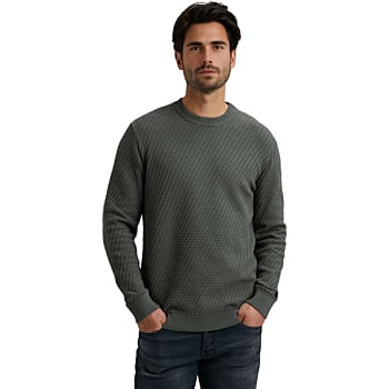 Crewneck regular fit cotton stretc Stormy Weather