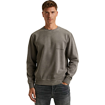 Long sleeve r-neck relaxed fit swe Granite Gray