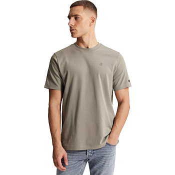 Short sleeve r-neck regular fit in Dried Sage
