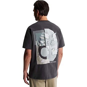 Short sleeve r-neck relaxed fit pe Black Sand