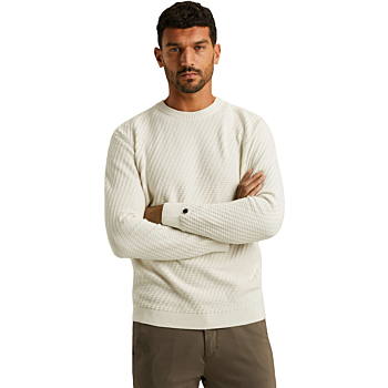 Crewneck regular fit cotton stretc Vaporous Gray