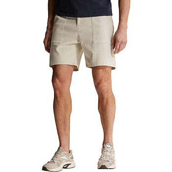 RELAXED SHORTS LINEN SLUB STRETCH Silver Birch