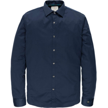 Long sleeve shirt comfort satin dress blues