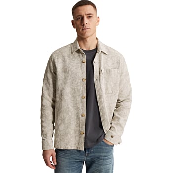 LONG SLEEVE SHIRT Jacquard 2 tone White Onyx