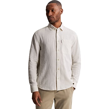 Long sleeve shirt Cotton linen yar Silver Birch