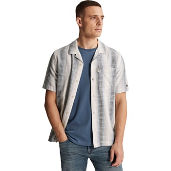 Short Sleeve Shirt Yarn dyed strip Oceanview