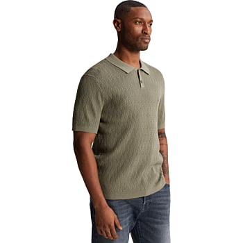 Short sleeve polo regular fit cott Vetiver