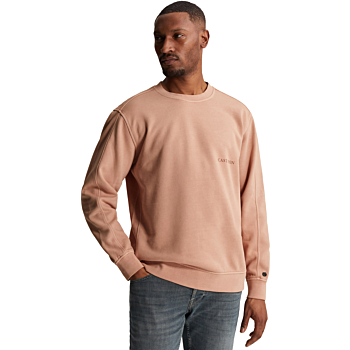 Long sleeve r-neck relaxed fit swe Cafe Creme