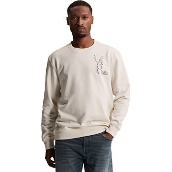 Crewneck relaxed fit graphic White Down