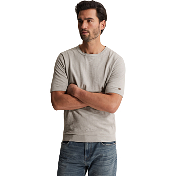 Short sleeve r-neck regular fit co Mirage Gray