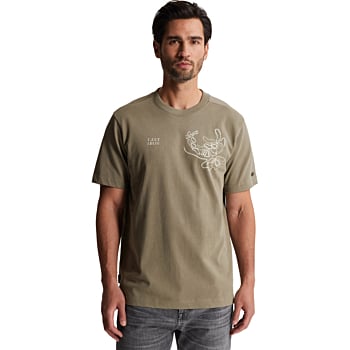 Short sleeve r-neck regular fit si Vetiver