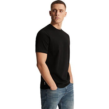 Short sleeve r-neck regular fit in Black