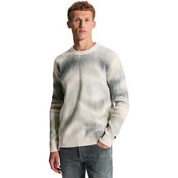 Crewneck regular fit cotton blend White Down