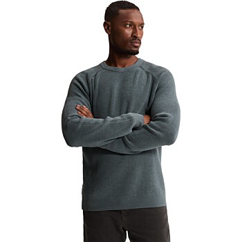 Crewneck regular fit soft blend Blue Mirage