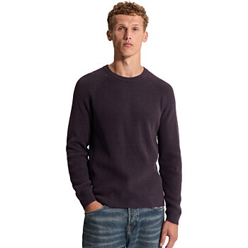 Crewneck regular fit soft blend Nightshade