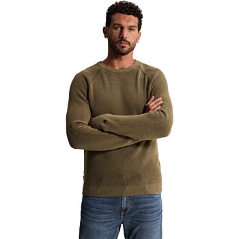 Crewneck regular fit soft blend Walnut