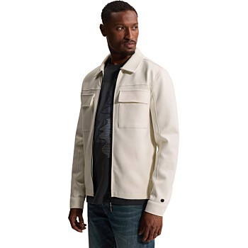 Zip jacket regular fit interlock White Down