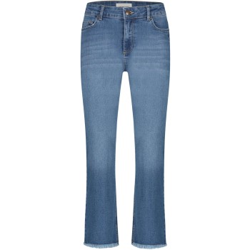 Lizzy cropped flare mid blue denim