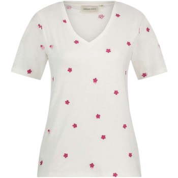 Phill V-neck Pink Flower T-shirt