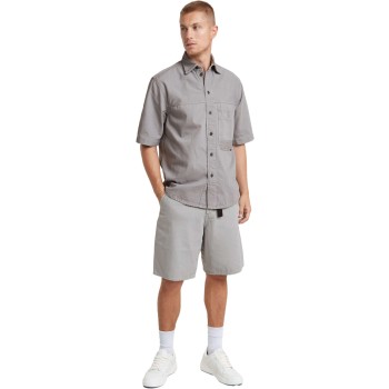Double pocket relaxed shirt s\s grey