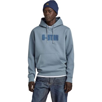 Dotted hooded sweat axis blue-grey