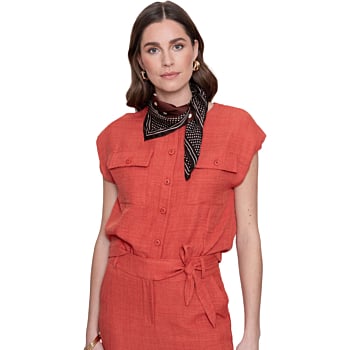 Blouse burned orange