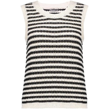 Singlet black/white knit