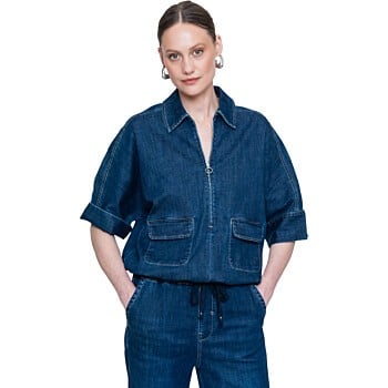 Top Dark blue denim wash