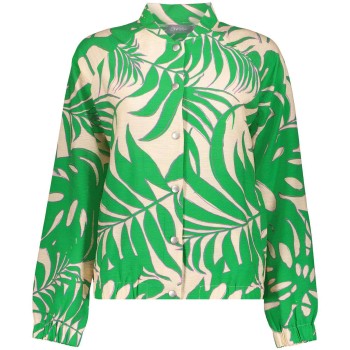 Jacket sand & green dessin