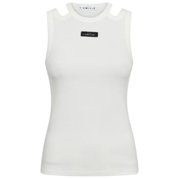 Sema Open Shoulder Tank Top Off-White