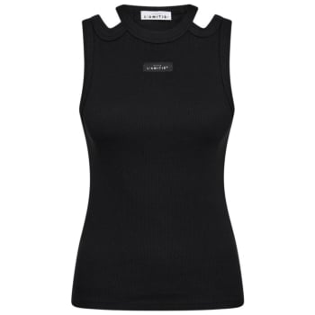 Sema Open Shoulder Tank Top Black