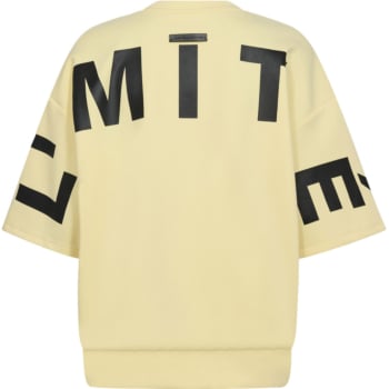 Maxi Split SS Logo Sweat Pale Yellow