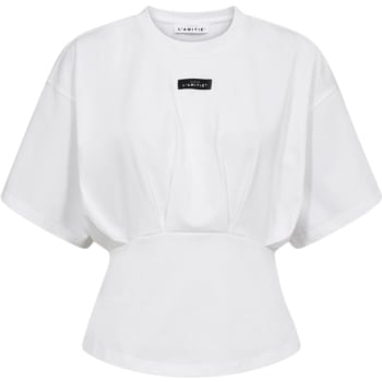 Romie Pleat Tee White