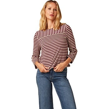Boatneck Yoke Top Chopito Stripe