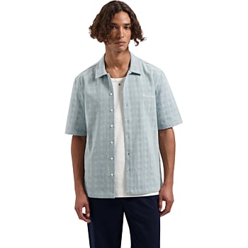 SALTERN BLEACHED DENIM JACQUARD SHIRT